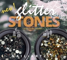 Nail Artists Glitter Stones 12 Bronze