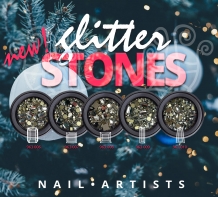 Nail Artists Glitter Stones 4 Iris Baguette
