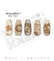 Nail Artists Stempelplaat 1 - Zonnebloem