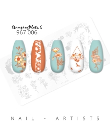 Nail Artists Stempelplaat 6 - Bloemen